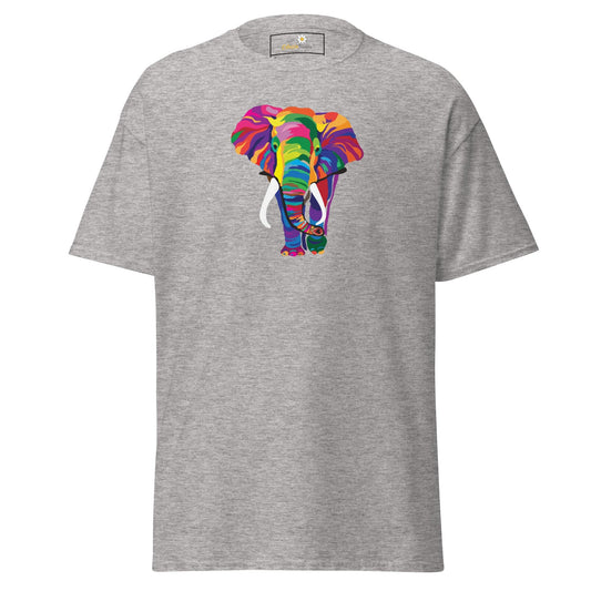 Unisex classic t-shirt - WILD LIFE ELEPHANT COLORFUL - REGULAR - Sport Grey / S
