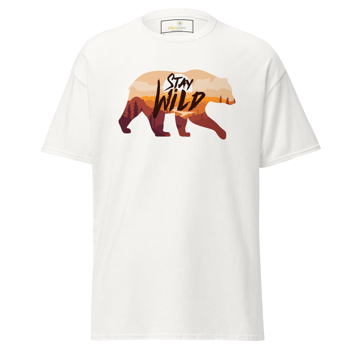 Unisex classic t-shirt - ADVENTURE WILD LIFE STAY WILD - REGULAR - White / S