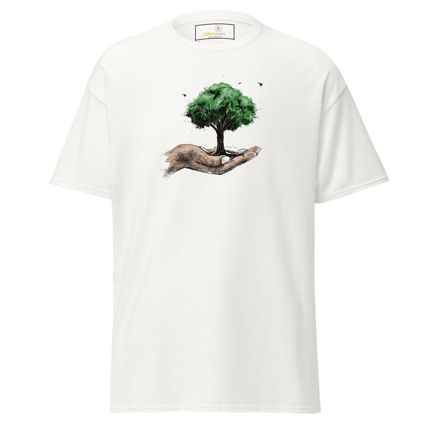 Unisex classic t-shirt - FANTASY TREE IN HAND - REGULAR - White / S