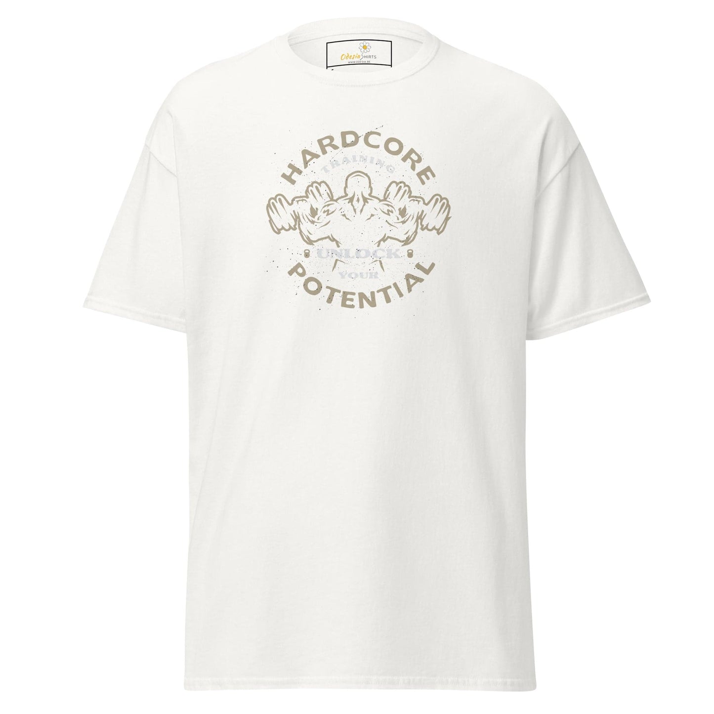 Unisex classic t-shirt - SPORT HARDCORE TRAINING - REGULAR - White / S