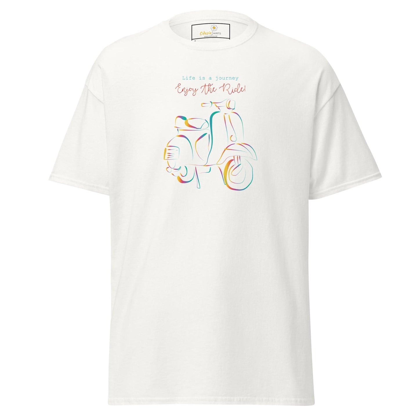 Unisex classic t-shirt - VINTAGE ENJOY RIDE - REGULAR - White / S