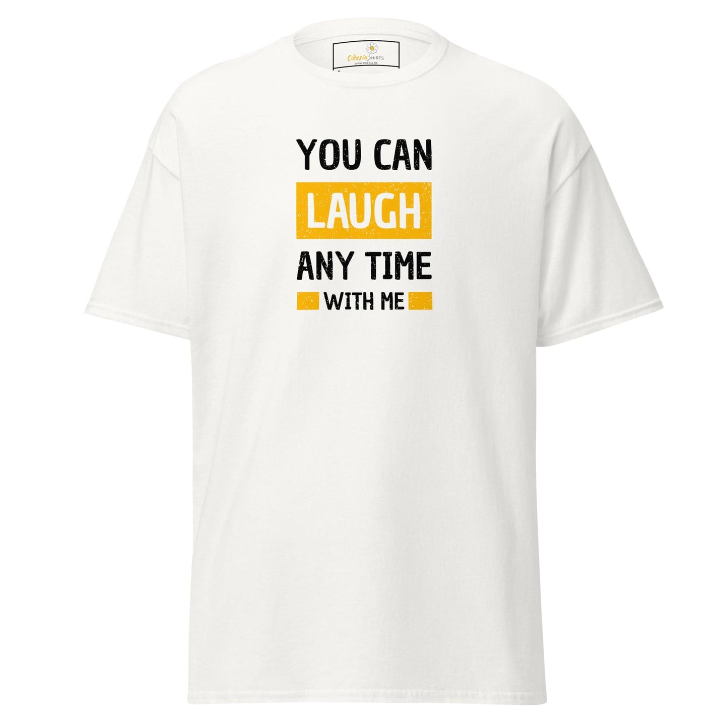 Unisex classic t-shirt - FUN TEXT YOU CAN LAUGH - REGULAR - White / S