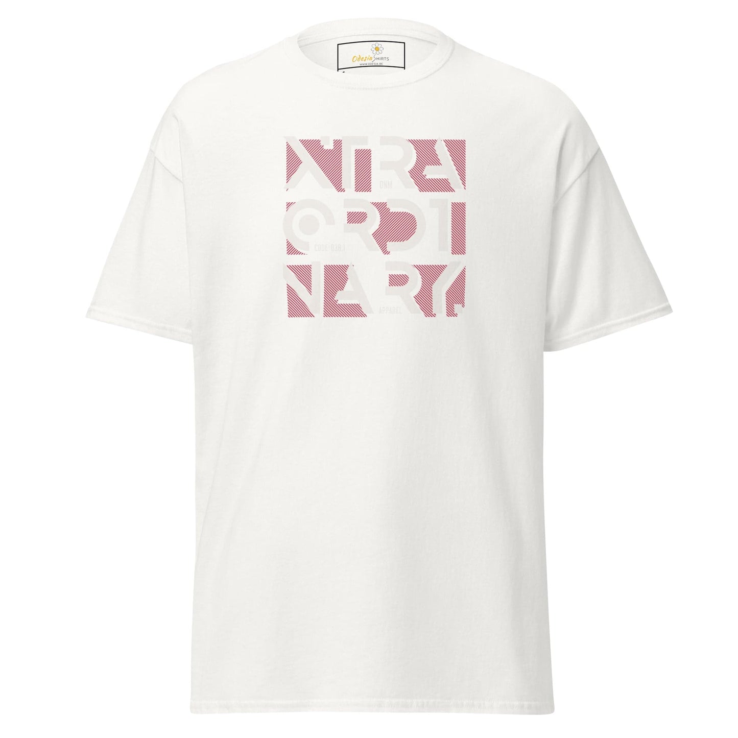 White T-shirt with graphic print from T-SHIRT DESIGN TEE for men and women, size S-XL