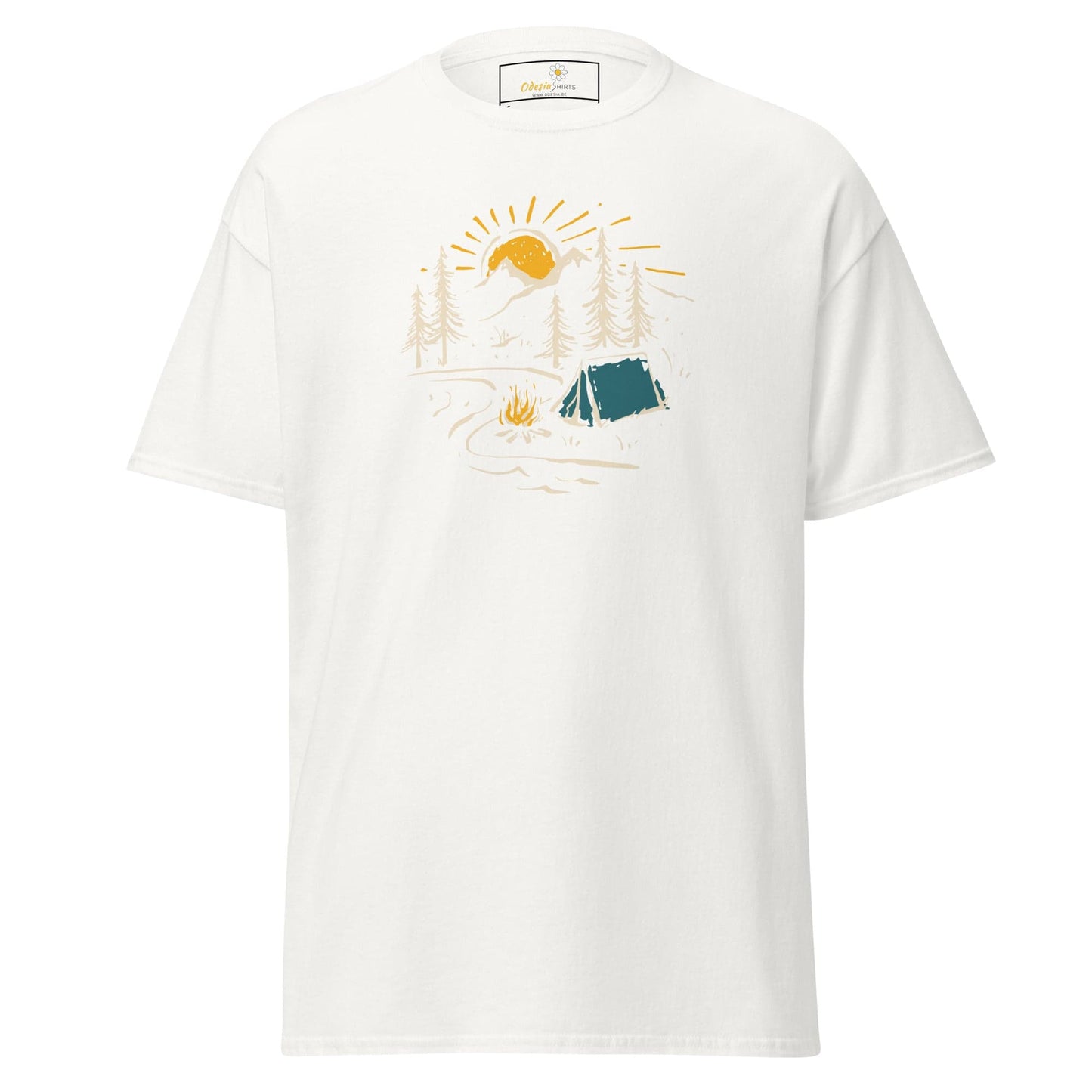 Unisex classic t-shirt - ADVENTURE CAMPFIRE CIRCLE - REGULAR - White / S