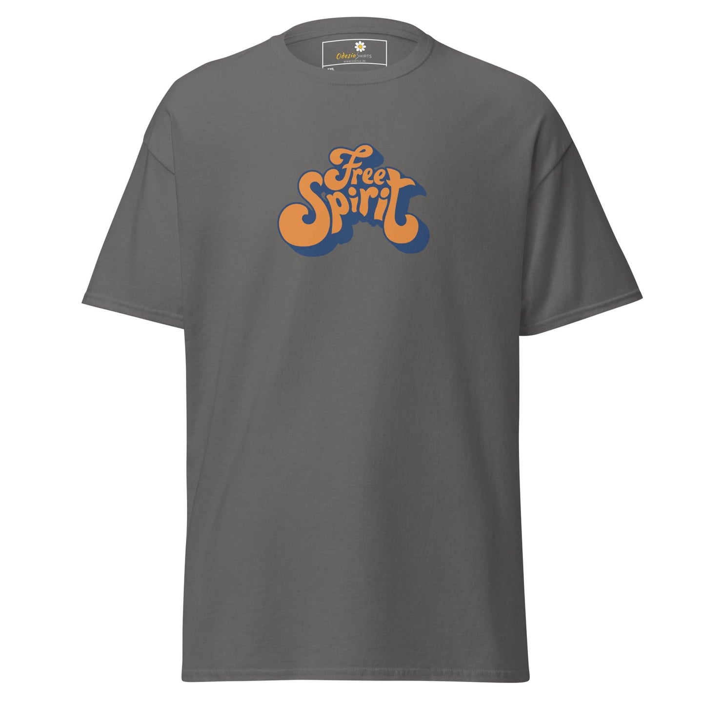 Gray T-shirt with free spirit graphic for Men and Women 2XL to 5XL