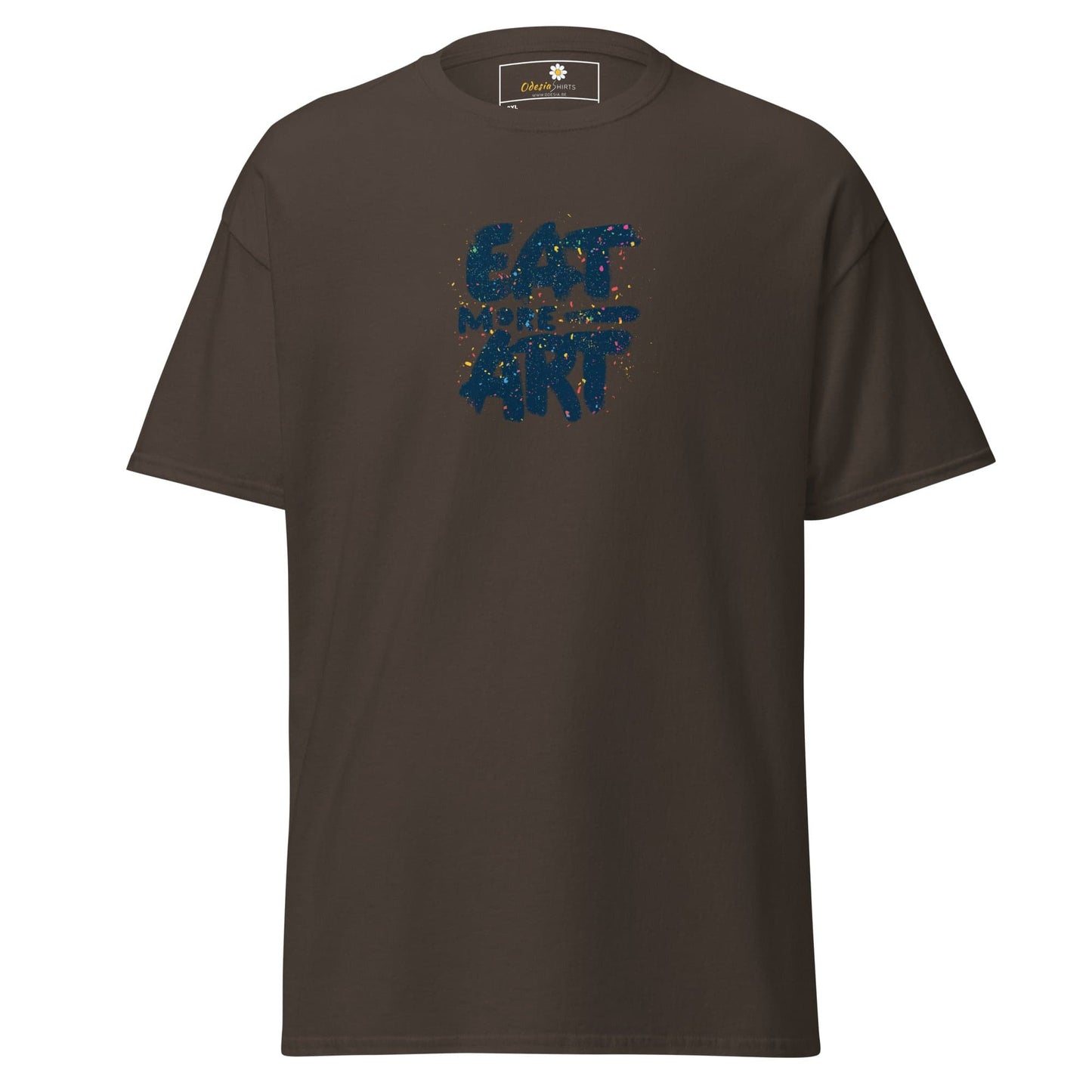 Brown T-shirt with graphic design for Men and Women in Large Plus Sizes
