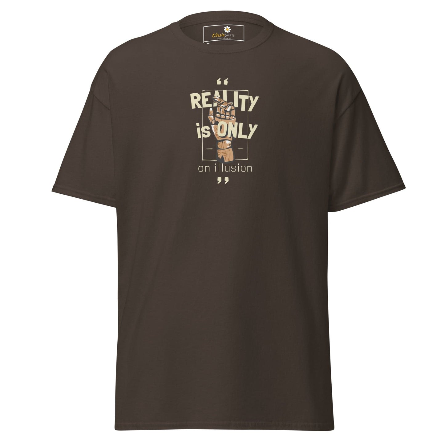 Brown T-shirt with graphic design for Men and Women in 2XL to 5XL sizes