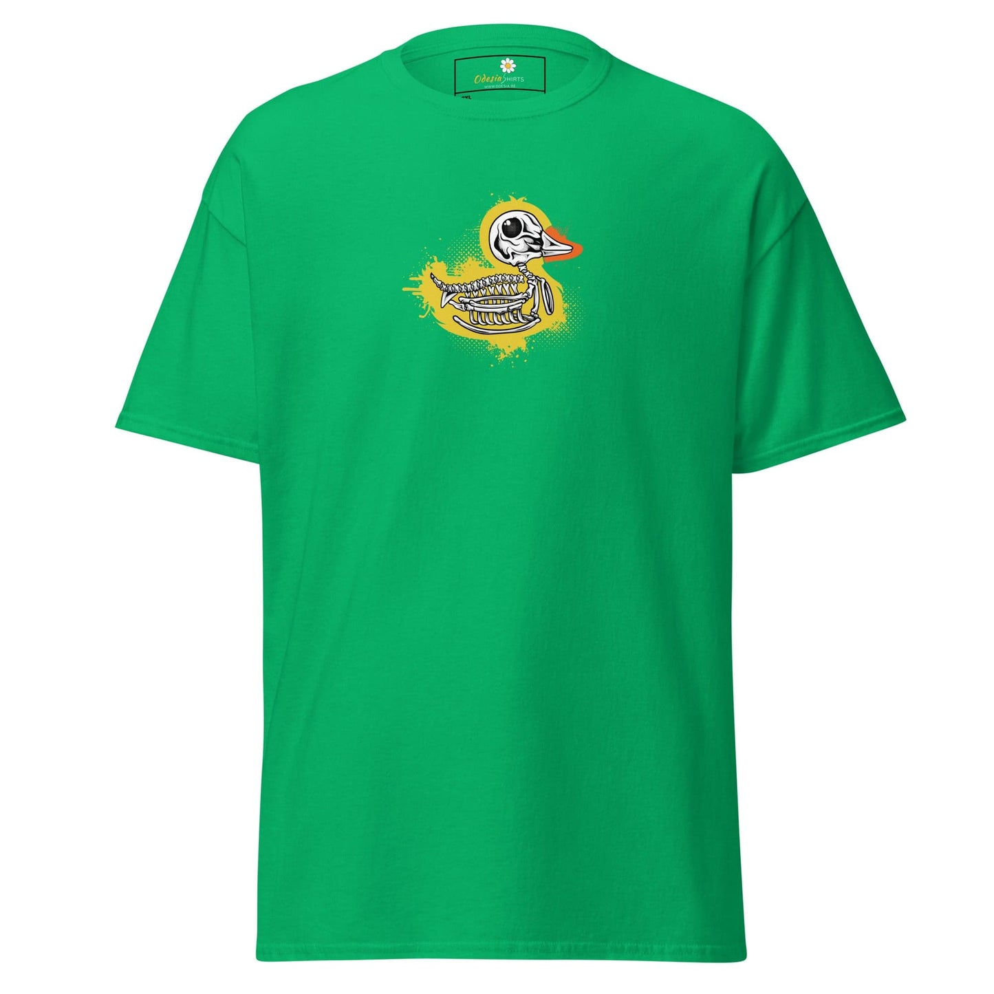 Green T-Shirt with Duck Skeleton Graphic for Men and Women in 2XL to 5XL Sizes