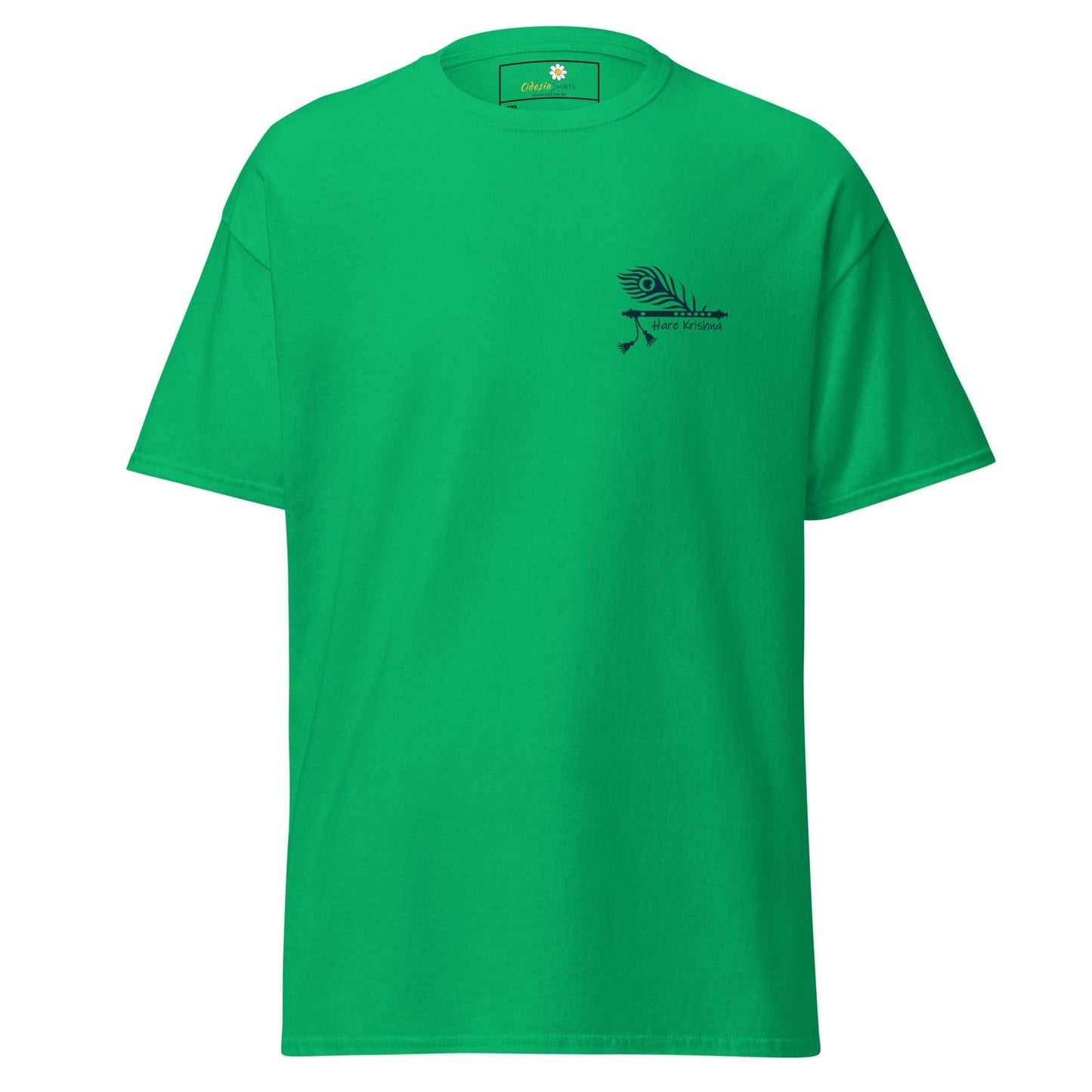 Green T-shirt displayed in men’s and women’s T-shirt design collection with extended sizes