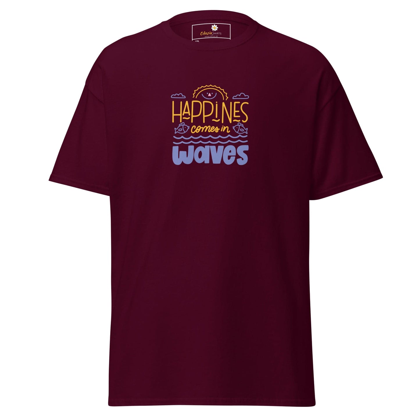 Maroon T-shirt with graphic design for Men and Women in 2XL to 5XL sizes