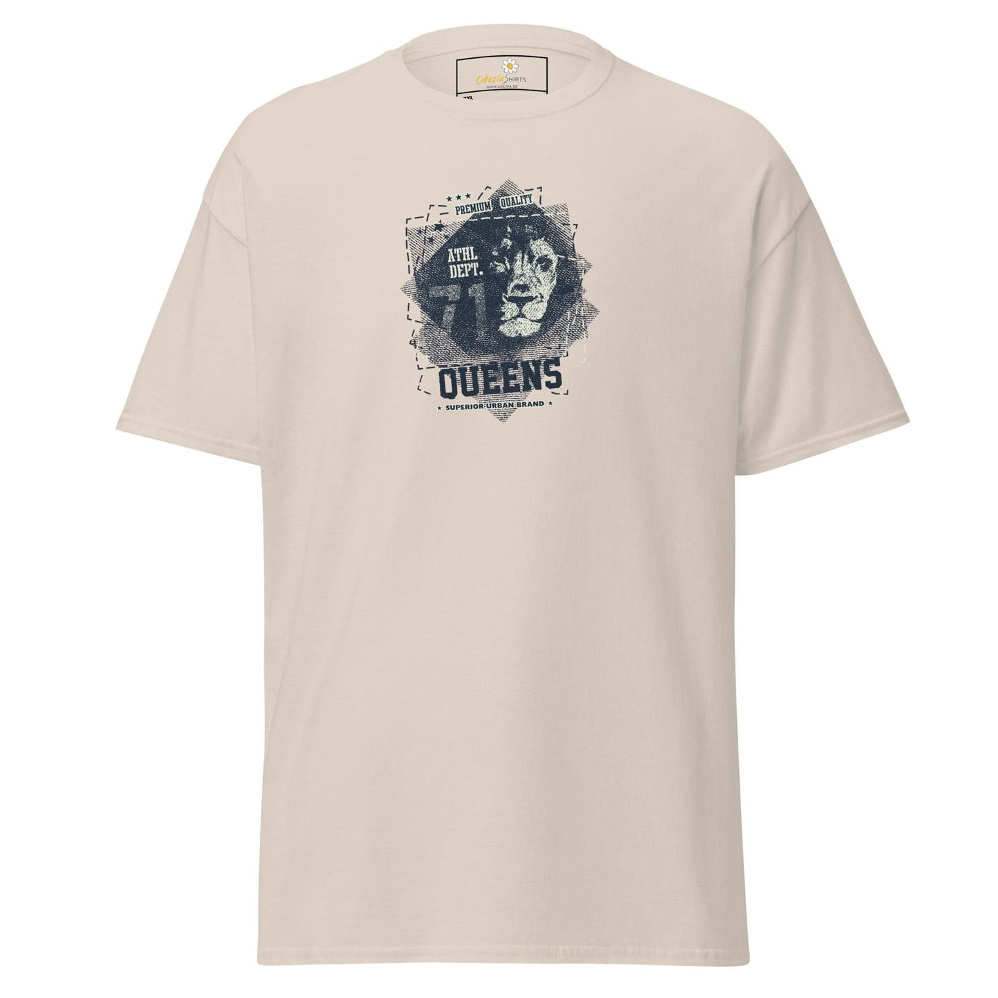 Beige graphic T-shirt displayed in T-Shirt Design Tee for Men and Women available in 2XL to 5XL