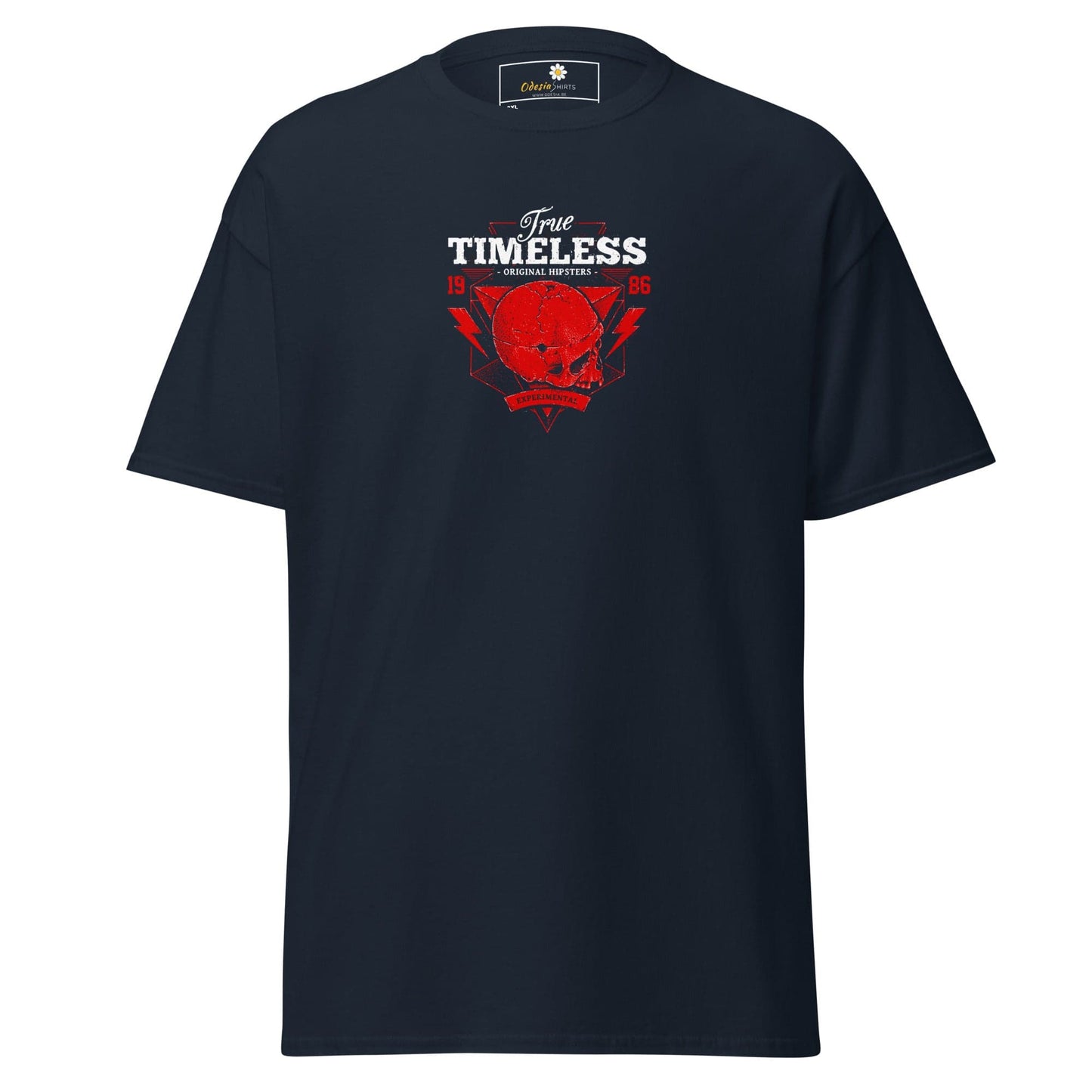 Navy blue T-shirt from the T-SHIRT DESIGN TEE collection for men and women in sizes 2XL to 5XL